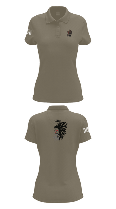 101st airborne 1-327 35416174 Women's Short Sleeve Performance Polo  - 75