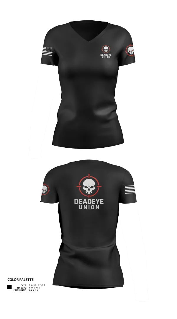 Womens Short Sleeve Vneck Shirt, DEADEYE UNION, , Teamtime, Team time, sublimation, custom sports apparel, team uniforms, spirit wear, spiritwear, sports uniforms, custom shirts, team store, custom team store, fundraiser sports, apparel fundraiser