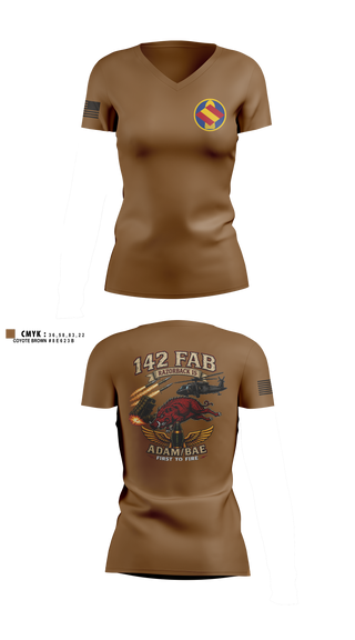Womens Short Sleeve Vneck Shirt, 142nd, Army, Teamtime, Team time, sublimation, custom sports apparel, team uniforms, spirit wear, spiritwear, sports uniforms, custom shirts, team store, custom team store, fundraiser sports, apparel fundraiser