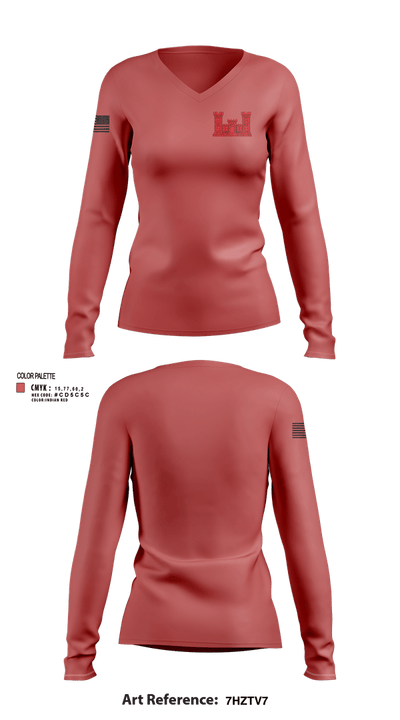 205TH EN BN 53921846 Women's Long Sleeve V-neck Shirt - 2