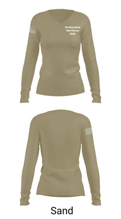 Protective Services Unit 95197076 Women's Long Sleeve V-neck Shirt - 97
