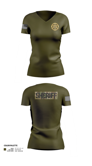Womens Short Sleeve Vneck Shirt, Thomas county sheriff's office, Police, Teamtime, Team time, sublimation, custom sports apparel, team uniforms, spirit wear, spiritwear, sports uniforms, custom shirts, team store, custom team store, fundraiser sports, apparel fundraiser