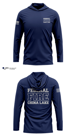 Long Sleeve hooded sunshirt, China lake fire department, Fire Department, Teamtime, Team time, sublimation, custom sports apparel, team uniforms, spirit wear, spiritwear, sports uniforms, custom shirts, team store, custom team store, fundraiser sports, apparel fundraiser