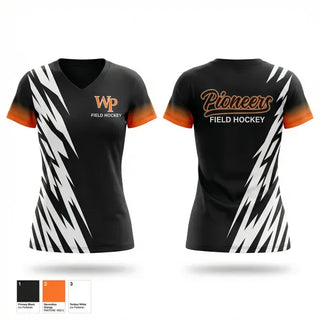 Womens Short Sleeve Vneck Shirt, William Paterson Field Hockey, Field Hockey, Teamtime, Team time, sublimation, custom sports apparel, team uniforms, spirit wear, spiritwear, sports uniforms, custom shirts, team store, custom team store, fundraiser sports, apparel fundraiser