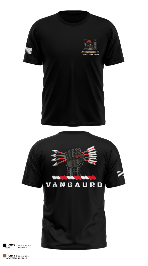 Short Sleeve Performance Shirt, 1ST PLT 76TH CEC-S, Army, Teamtime, Team time, sublimation, custom sports apparel, team uniforms, spirit wear, spiritwear, sports uniforms, custom shirts, team store, custom team store, fundraiser sports, apparel fundraiser