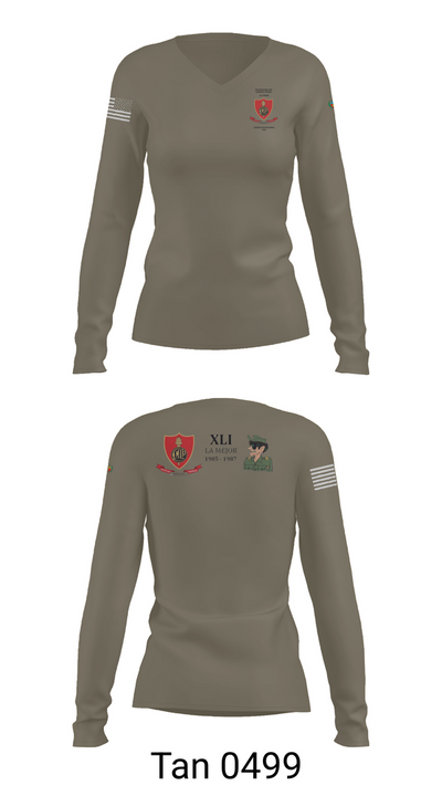 CMLP41 44688858 Women's Long Sleeve V-neck Shirt - 77