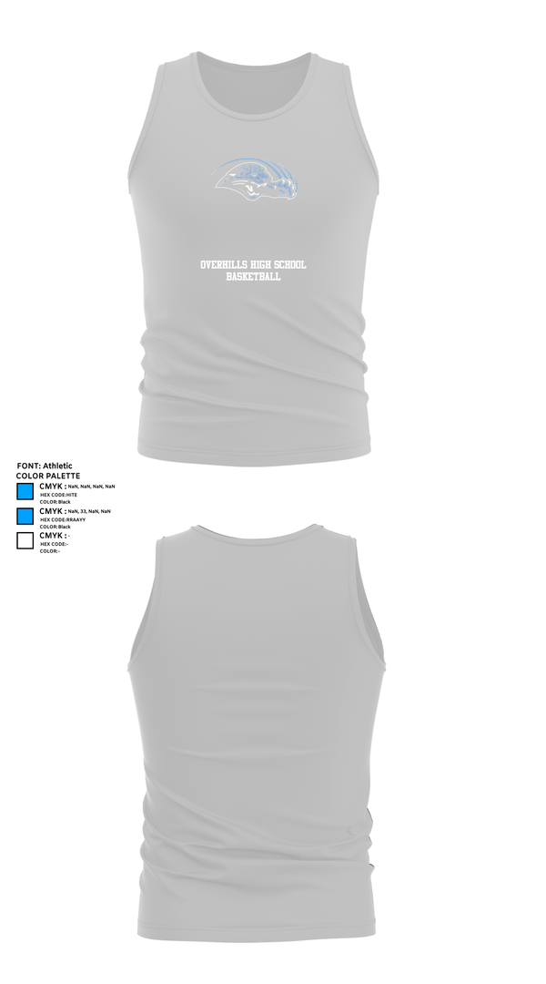 Tank Top, Overhills High School Basketball, Men's Basketball, Teamtime, Team time, sublimation, custom sports apparel, team uniforms, spirit wear, spiritwear, sports uniforms, custom shirts, team store, custom team store, fundraiser sports, apparel fundraiser