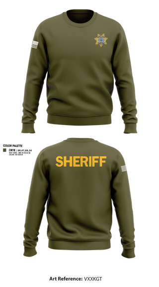 Crew Neck Sweatshirt, Clinton County Sheriffs Office, Police, Teamtime, Team time, sublimation, custom sports apparel, team uniforms, spirit wear, spiritwear, sports uniforms, custom shirts, team store, custom team store, fundraiser sports, apparel fundraiser