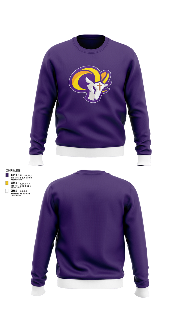 Crew Neck Sweatshirt, RAMS OPP, Men's Basketball, Teamtime, Team time, sublimation, custom sports apparel, team uniforms, spirit wear, spiritwear, sports uniforms, custom shirts, team store, custom team store, fundraiser sports, apparel fundraiser