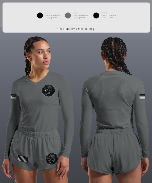 Womens Long Sleeve Vneck Shirt, CERT, , Teamtime, Team time, sublimation, custom sports apparel, team uniforms, spirit wear, spiritwear, sports uniforms, custom shirts, team store, custom team store, fundraiser sports, apparel fundraiser
