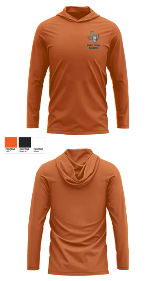 Long Sleeve Performance Shirt with hood, Honey Grove Baseball, Baseball, Teamtime, Team time, sublimation, custom sports apparel, team uniforms, spirit wear, spiritwear, sports uniforms, custom shirts, team store, custom team store, fundraiser sports, apparel fundraiser