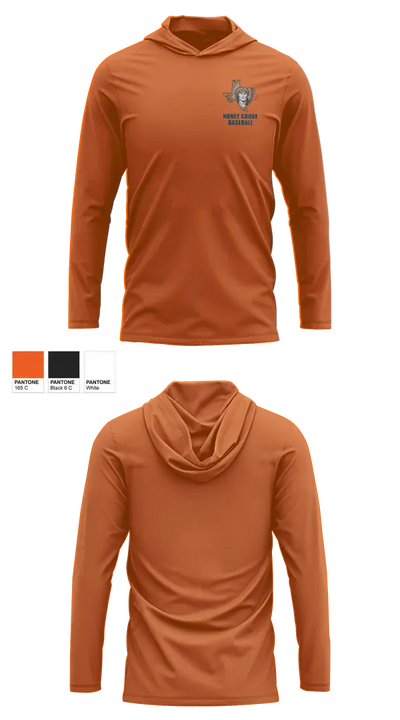 Honey Grove Baseball 79454883 Long Sleeve Performance Shirt with hood - 2