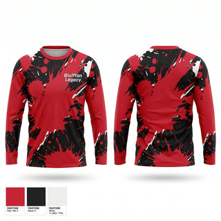 Long Sleeve Performance Shirt, Bluffton Legacy, Men's Soccer, Teamtime, Team time, sublimation, custom sports apparel, team uniforms, spirit wear, spiritwear, sports uniforms, custom shirts, team store, custom team store, fundraiser sports, apparel fundraiser