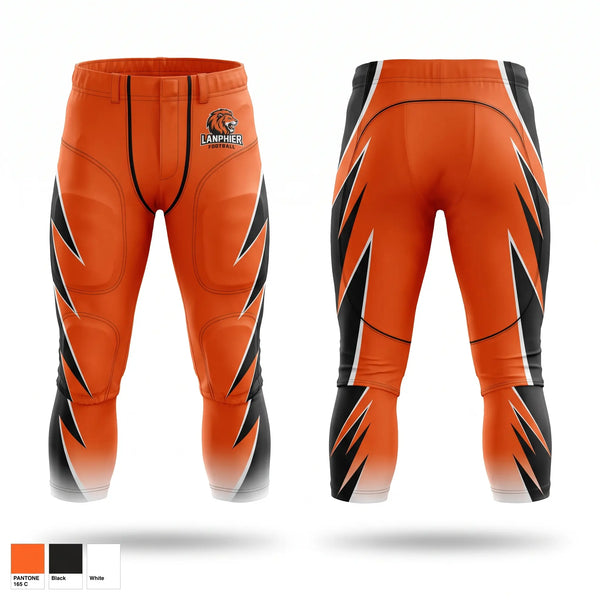 Integrated Football Pants, Lanphier Lions, , Teamtime, Team time, sublimation, custom sports apparel, team uniforms, spirit wear, spiritwear, sports uniforms, custom shirts, team store, custom team store, fundraiser sports, apparel fundraiser