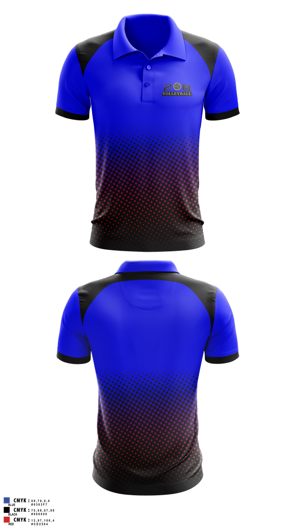 Short Sleeve Performance Polo, 208 Volleyball Club, Women's Volleyball, Teamtime, Team time, sublimation, custom sports apparel, team uniforms, spirit wear, spiritwear, sports uniforms, custom shirts, team store, custom team store, fundraiser sports, apparel fundraiser