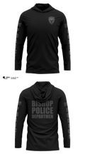 Bishop Police Department Long Sleeve Performance Shirt with hood - 11
