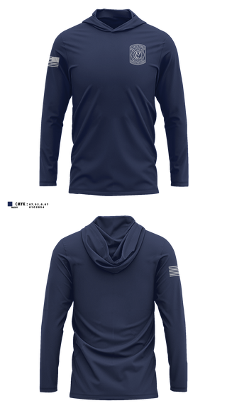 Long Sleeve Hooded Sun Shirt, Cecilton Volunteer Fire Company, Fire Department, Teamtime, Team time, sublimation, custom sports apparel, team uniforms, spirit wear, spiritwear, sports uniforms, custom shirts, team store, custom team store, fundraiser sports, apparel fundraiser