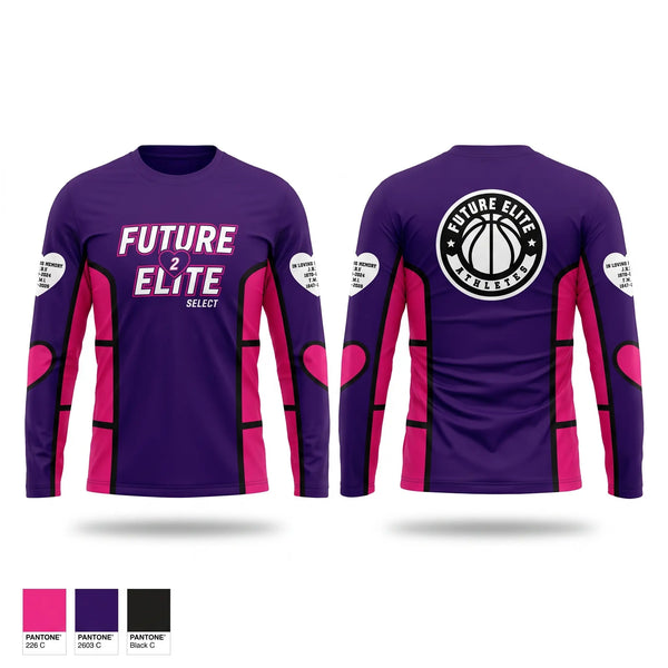 Long Sleeve Performance Shirt, FUTURE ELITE, Men's Basketball, Teamtime, Team time, sublimation, custom sports apparel, team uniforms, spirit wear, spiritwear, sports uniforms, custom shirts, team store, custom team store, fundraiser sports, apparel fundraiser