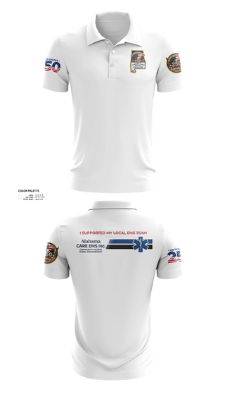 Short Sleeve Performance Polo, Alabama CARE EMS Inc., EMS/EMT, Teamtime, Team time, sublimation, custom sports apparel, team uniforms, spirit wear, spiritwear, sports uniforms, custom shirts, team store, custom team store, fundraiser sports, apparel fundraiser