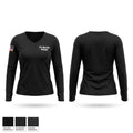 Fire Marshal Division Women's Long Sleeve V-neck Shirt - 1