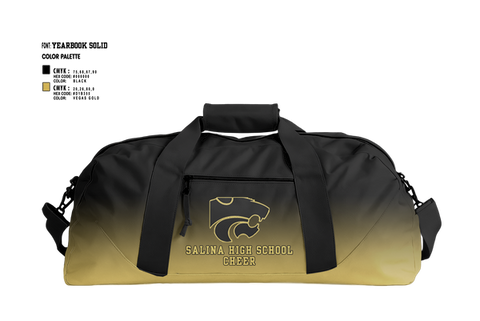 Duffle Bag, Salina High School Cheer, Cheer, Teamtime, Team time, sublimation, custom sports apparel, team uniforms, spirit wear, spiritwear, sports uniforms, custom shirts, team store, custom team store, fundraiser sports, apparel fundraiser