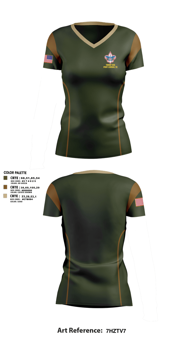 Womens Short Sleeve Vneck Shirt, Scouts BSA, Spirit Store, Teamtime, Team time, sublimation, custom sports apparel, team uniforms, spirit wear, spiritwear, sports uniforms, custom shirts, team store, custom team store, fundraiser sports, apparel fundraiser
