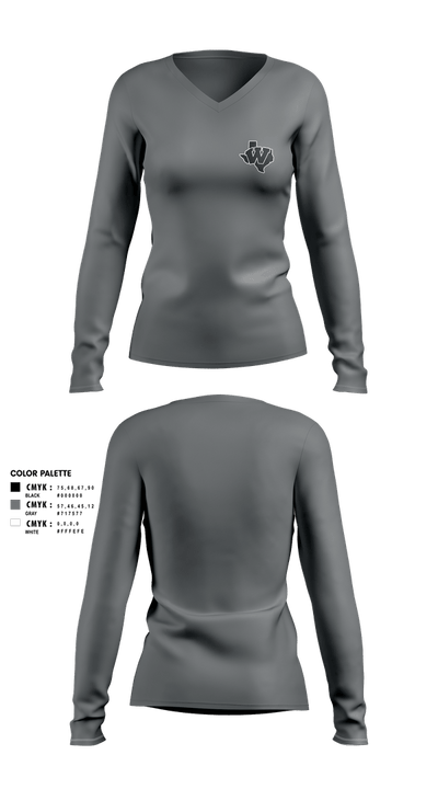 Winn Maverick Softball 22678979 Women's Long Sleeve V-neck Shirt - 2
