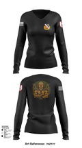 317th ECC 65415028 Women's Long Sleeve V-neck Shirt - 51