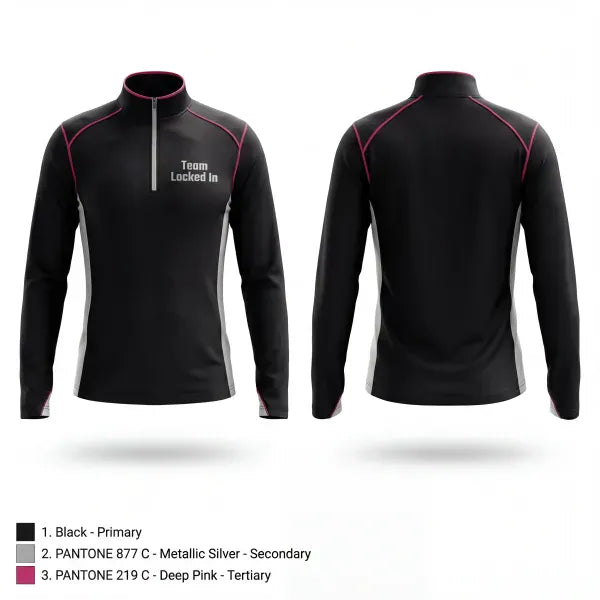 Quarter Zip Jacket, Team Locked In, Women's Basketball, Teamtime, Team time, sublimation, custom sports apparel, team uniforms, spirit wear, spiritwear, sports uniforms, custom shirts, team store, custom team store, fundraiser sports, apparel fundraiser