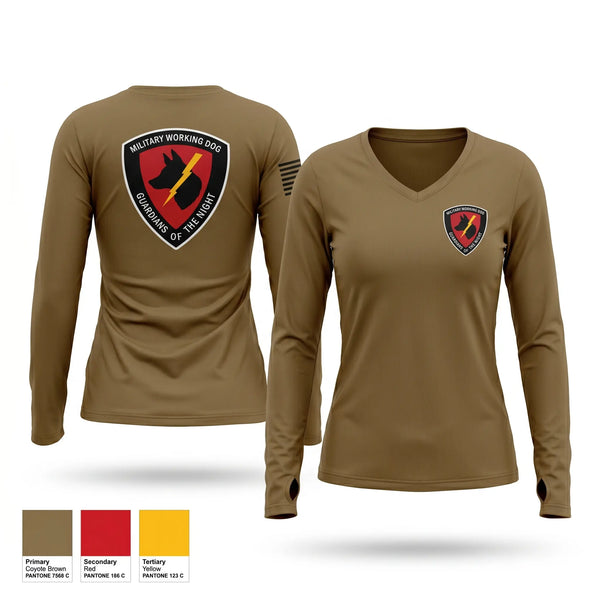 Womens Long Sleeve Vneck Shirt, K-9, Navy, Teamtime, Team time, sublimation, custom sports apparel, team uniforms, spirit wear, spiritwear, sports uniforms, custom shirts, team store, custom team store, fundraiser sports, apparel fundraiser