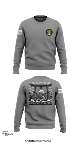 Crew Neck Sweatshirt, Navy Data Command, , Teamtime, Team time, sublimation, custom sports apparel, team uniforms, spirit wear, spiritwear, sports uniforms, custom shirts, team store, custom team store, fundraiser sports, apparel fundraiser