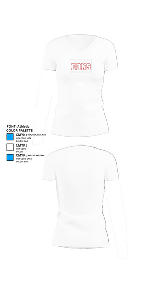 Womens Short Sleeve Vneck Shirt, DONS, Wrestling, Teamtime, Team time, sublimation, custom sports apparel, team uniforms, spirit wear, spiritwear, sports uniforms, custom shirts, team store, custom team store, fundraiser sports, apparel fundraiser