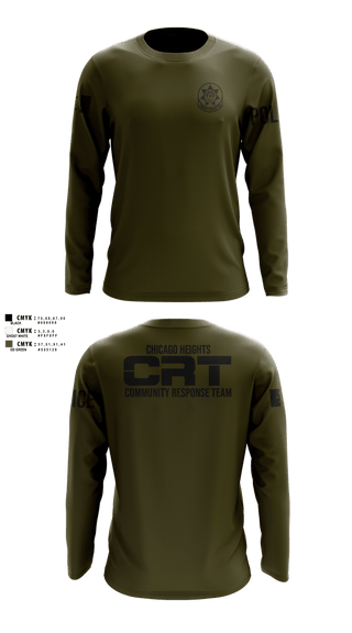 Long Sleeve Performance Shirt, Chicago Heights Community Response Team, Police, Teamtime, Team time, sublimation, custom sports apparel, team uniforms, spirit wear, spiritwear, sports uniforms, custom shirts, team store, custom team store, fundraiser sports, apparel fundraiser