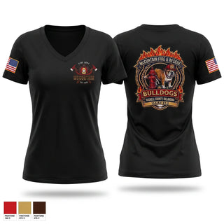 Womens Short Sleeve Vneck Shirt, McCurtain VFD, Fire Department, Teamtime, Team time, sublimation, custom sports apparel, team uniforms, spirit wear, spiritwear, sports uniforms, custom shirts, team store, custom team store, fundraiser sports, apparel fundraiser