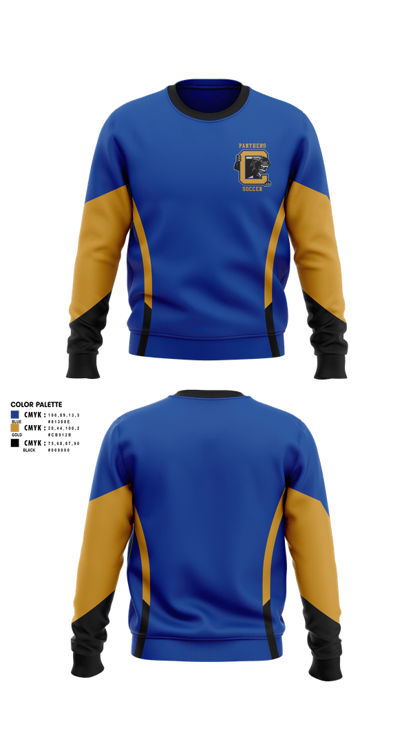 Crew Neck Sweatshirt, Panthers, Men's Soccer, Teamtime, Team time, sublimation, custom sports apparel, team uniforms, spirit wear, spiritwear, sports uniforms, custom shirts, team store, custom team store, fundraiser sports, apparel fundraiser