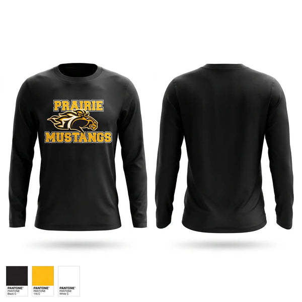 Long Sleeve Performance Shirt, Prairie Mustangs, Men's Basketball, Teamtime, Team time, sublimation, custom sports apparel, team uniforms, spirit wear, spiritwear, sports uniforms, custom shirts, team store, custom team store, fundraiser sports, apparel fundraiser