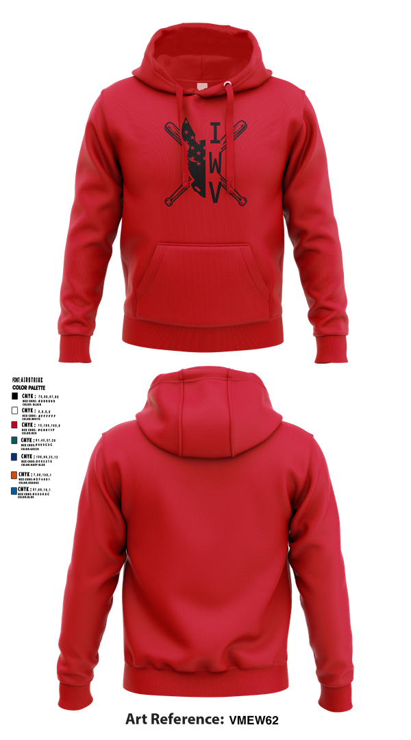 Hoodie, IWV Youth Baseball, Baseball, Teamtime, Team time, sublimation, custom sports apparel, team uniforms, spirit wear, spiritwear, sports uniforms, custom shirts, team store, custom team store, fundraiser sports, apparel fundraiser
