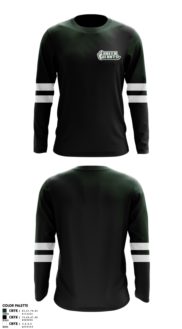 Long Sleeve Performance Shirt, MN Green Giants, Ice Hockey, Teamtime, Team time, sublimation, custom sports apparel, team uniforms, spirit wear, spiritwear, sports uniforms, custom shirts, team store, custom team store, fundraiser sports, apparel fundraiser