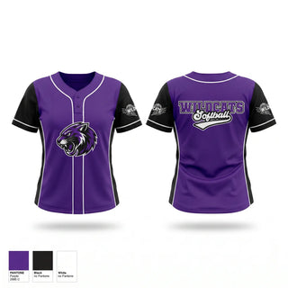 Two Button Softball Jersey, Keystone Wildcats, Softball, Teamtime, Team time, sublimation, custom sports apparel, team uniforms, spirit wear, spiritwear, sports uniforms, custom shirts, team store, custom team store, fundraiser sports, apparel fundraiser