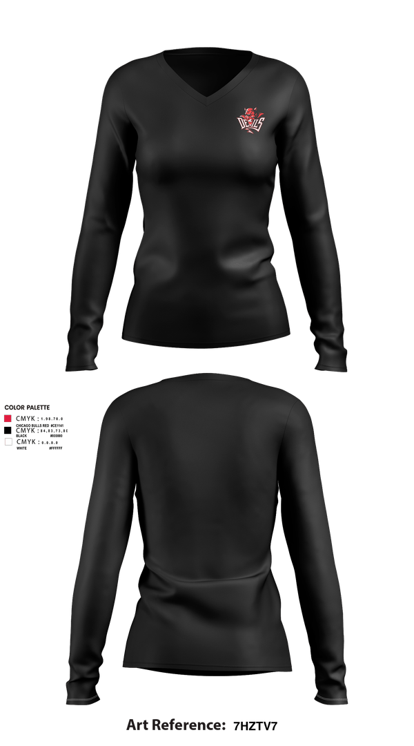 Womens Long Sleeve Vneck Shirt, Red Springs Red Devils, Women's Basketball, Teamtime, Team time, sublimation, custom sports apparel, team uniforms, spirit wear, spiritwear, sports uniforms, custom shirts, team store, custom team store, fundraiser sports, apparel fundraiser
