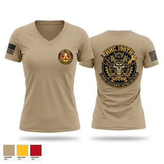 Womens Short Sleeve Vneck Shirt, HHC 198th CSSB, Army, Teamtime, Team time, sublimation, custom sports apparel, team uniforms, spirit wear, spiritwear, sports uniforms, custom shirts, team store, custom team store, fundraiser sports, apparel fundraiser