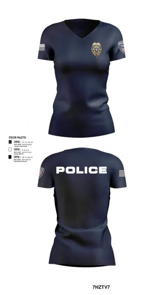 Womens Short Sleeve Vneck Shirt, Davenport Police Department, Police, Teamtime, Team time, sublimation, custom sports apparel, team uniforms, spirit wear, spiritwear, sports uniforms, custom shirts, team store, custom team store, fundraiser sports, apparel fundraiser