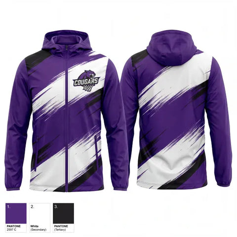 Windbreaker, Cougars, Men's Basketball, Teamtime, Team time, sublimation, custom sports apparel, team uniforms, spirit wear, spiritwear, sports uniforms, custom shirts, team store, custom team store, fundraiser sports, apparel fundraiser