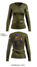 Combat Cajun Women's Long Sleeve V-neck Shirt - 2