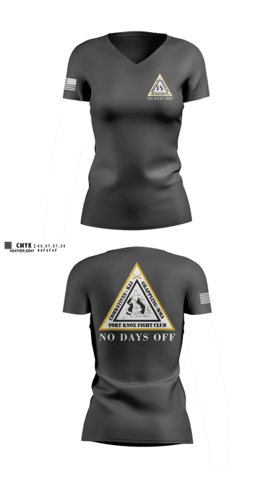 Fort Knox Fight Club Women's Short Sleeve V-neck Shirt - 2