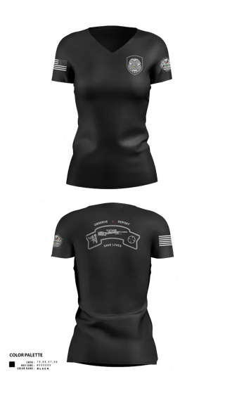 Womens Short Sleeve Vneck Shirt, ECF Sniper teamECF Sniper team, Police, Teamtime, Team time, sublimation, custom sports apparel, team uniforms, spirit wear, spiritwear, sports uniforms, custom shirts, team store, custom team store, fundraiser sports, apparel fundraiser