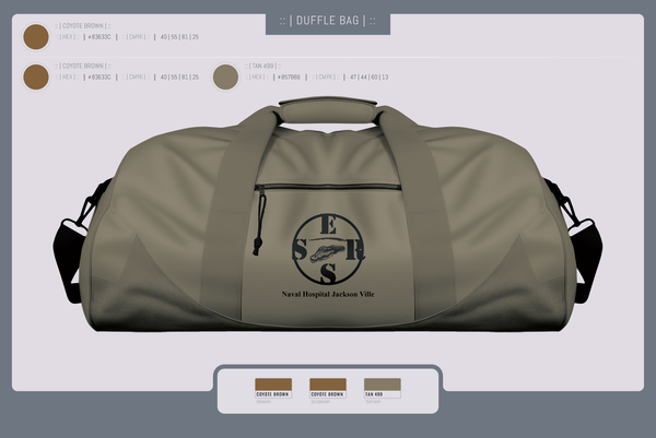 Duffle Bag, Naval Hospital Jacksonville ERSS, , Teamtime, Team time, sublimation, custom sports apparel, team uniforms, spirit wear, spiritwear, sports uniforms, custom shirts, team store, custom team store, fundraiser sports, apparel fundraiser