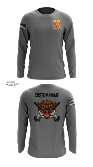 Long Sleeve Performance Shirt, 1-77 FA Bravo Btry, Army, Teamtime, Team time, sublimation, custom sports apparel, team uniforms, spirit wear, spiritwear, sports uniforms, custom shirts, team store, custom team store, fundraiser sports, apparel fundraiser