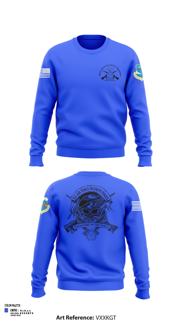 Crew Neck Sweatshirt, 380th Security Police Squadron, , Teamtime, Team time, sublimation, custom sports apparel, team uniforms, spirit wear, spiritwear, sports uniforms, custom shirts, team store, custom team store, fundraiser sports, apparel fundraiser