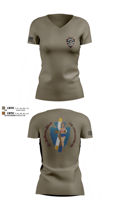 B Co. 1/114th S&S Women's Short Sleeve V-neck Shirt - 3